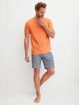 CALIDA Shorty "Relax Imprint 4" 2 mit V-Ausschnitt und kurzen &Auml;rmeln, Hose...