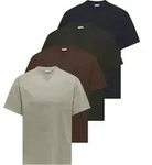 T-Shirt ONLY & SONS "ONSFRED RLX SS TEE 4-PACK", Herren, Gr. S, bunt (silber lining