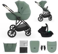 Kinderkraft Kombi-Kinderwagen "PRIME 3 3in1" 22 kg inkl. Babyschale MINK