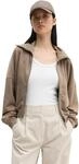 Sweatjacke MARC O'POLO "mit recycelter Baumwolle", Damen, Gr. XXS, stone taupe,