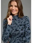 Laura Scott Langarmshirt aus Viskosemischung, figurbetonte Passform, h&uuml;ftbedeckende