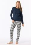Schiesser Schlafanzug "Casual Essentials" 2 Baumwolle, Rundhalsausschnitt,