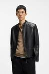 Lederjacke HUGO "Likos", Herren, Gr. M, schwarz001, Obermaterial: 100% Ziegenleder,