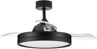 NOVA LUCE Deckenleuchte "NEVMA Deckenventilator", schwarz, 1, &Oslash; 107cm H: 39cm, 1