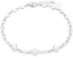 Silberarmband AMOR "2027487", silber (silberfarben, kristallwei&szlig;,...
