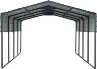 WESTMANN Einzelcarport "Kopenhagen M Grau" Stahl Grau wetterfeste Konstruktion durch