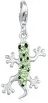 Charm-Einh&auml;nger NENALINA "Anh&auml;nger Gecko 925 Silber, mit Kristallen von...