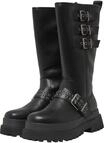 Stiefel BUFFALO "Buffalo PLUTO MB RIV - VEGAN NAPPA", Damen, Gr. 42, schwarz,