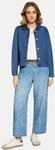 Jackenblazer CARTOON "Damen mit aufgesetzten Taschen", Damen, Gr. 34, blau,