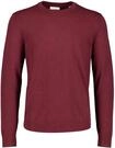 Strickpullover LINDBERGH "Strickpullover Relaxed Fit", Herren, Gr. S, dk cherry mel,
