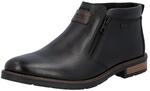 Stiefelette RIEKER, Herren, Gr. 40, schwarz, Glattleder, Schuhe Stiefelette,