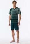 Pyjama SCHIESSER "Casual Nightwear", Herren, Gr. 50, gr&uuml;n (725, tiefseegr&uuml;n),