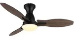GLOBO LIGHTING Deckenleuchte "GALE", braun (schwarz matt), 1, &Oslash; 107cm H:...