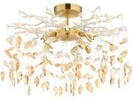 GLOBO LIGHTING Deckenleuchte "DANNA", gold (goldfarben matt), 8, &Oslash; 61cm H:...