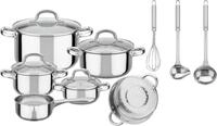 GSW Topf-Set "Montreal" Set, je 1 Kochtopf 14/16/20/24 cm, 1 Stieltopf 14 cm,...