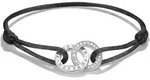 Armband THOMAS SABO "Together Textilarmband" Gr. 24, schwarz (silberfarben,...