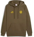 Hoodie PUMA "Borussia Dortmund KING Hoodie Herren", Herren, Gr. S, gelb (haute coffee