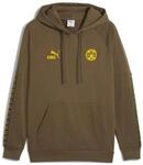 Hoodie PUMA "Borussia Dortmund KING Hoodie Herren", Herren, Gr. S, gelb (haute coffee