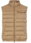 Steppweste BRAX "Style WILL", Herren, Gr. M, beige (braun), Web, 100% Polyamid,