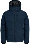 Steppjacke JACK & JONES "JJEBECKS PUFFER SN", Herren, Gr. L, blau (sky captain), Web,
