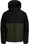 Steppjacke JACK & JONES "JJEBECKS PUFFER SN", Herren, Gr. L, rosin detail:schwarz