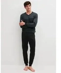 Schlafanzug CALIDA "Relax Streamline 2", Herren, Gr. XL (56), schwarz,...