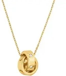 Kette mit Anh&auml;nger MICHAEL KORS "Premium", gold (gelbgoldfarben, kristallwei&szlig;),