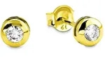 Paar Ohrstecker AMOR "9077304", gold (gelbgoldfarben, wei&szlig;, kristallwei&szlig;),