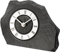 Tischuhr AMS "T1104", schwarz, Tischuhren, Schiefer, Wohnzimmer, Esszimmer