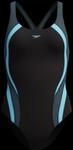 Speedo Badeanzug "QUANTUM RIB SPLICE 1PC BLK/LTBLU"