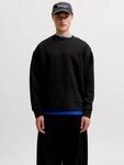 Jack & Jones Sweatshirt "JJEBARRON SWEAT CREW NECK NOOS", Materialmix, loose fit