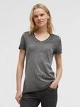 V-Shirt SOCCX, Damen, Gr. M, grau (schwarz), Single Jersey, Material: 100% Baumwolle,