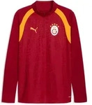 Langarmshirt PUMA "GSK TRAINING 14 ZIP TOP" Gr. S, rot (schwarz cherry, summer