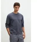 Pyjamaoberteil MARC O'POLO, Herren, Gr. S, grau (blaugrau), Interlock,...