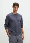 Pyjamaoberteil MARC O'POLO, Herren, Gr. S, grau (blaugrau), Interlock, Obermaterial: