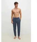 Loungehose MARC O'POLO, Herren, Gr. S, N-Gr, blau (dunkelblau melange), Jersey,