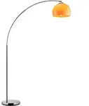 BRILLIANT Bogenlampe "Vessa - Bogenstehleuchte", chromfarben, orange, 1, &Oslash;...