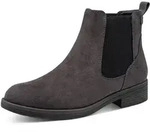 Chelseaboots TAMARIS, Damen, Gr. 37, anthrazit, Textil, Veloursleder, unifarben mit