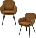 WOOOD Esszimmerstuhl "Runa Chenille-Bezug mit Metallgestell, H 82 x B 57 x T 59 cm"