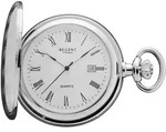 Taschenuhr REGENT "P737-19527740", silber (edelstahlfarben), Taschenuhren,...
