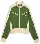 Trainingsjacke PUMA "T7 Retro Trainingsjacke Damen", Damen, Gr. S, gr&uuml;n (earthy