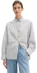 Langarmbluse MARC O'POLO "aus Organic-Cotton-Viskose-Mix", Damen, Gr. 34, light blau,