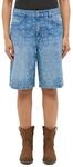 Boyfriend-Jeans MUSTANG "Damen Style Toyah Bermuda", Damen, Gr. 25, blau (581