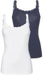 LASCANA Unterhemd 2er-Pack, mit zarter Spitze, Unterziehshirt,...