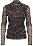 Langarmshirt ONLY "ONLERICA LIFE MESH L/S TOP JRS NOOS", Damen, Gr. S, braun (raw