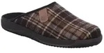 Pantoffel ROHDE "SOLTAU", Herren, Gr. 40, schwarz (schwarz, braun kariert),...