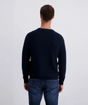 Rundhalspullover PIERRE CARDIN, Herren, Gr. M, blau (salute), Strick, Obermaterial: