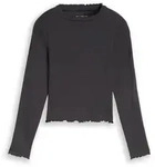 T-Shirt TOM TAILOR, M&auml;dchen, Gr. 152, schwarz (coal grau), Single Jersey,