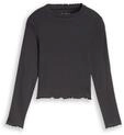 T-Shirt TOM TAILOR, M&auml;dchen, Gr. 152, schwarz (coal grau), Single Jersey,
