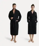 M&ouml;ve Unisex-Bademantel "Basic" 1 Stk. mit Schalkragen